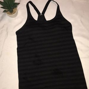Lululemon Striped Black Tank